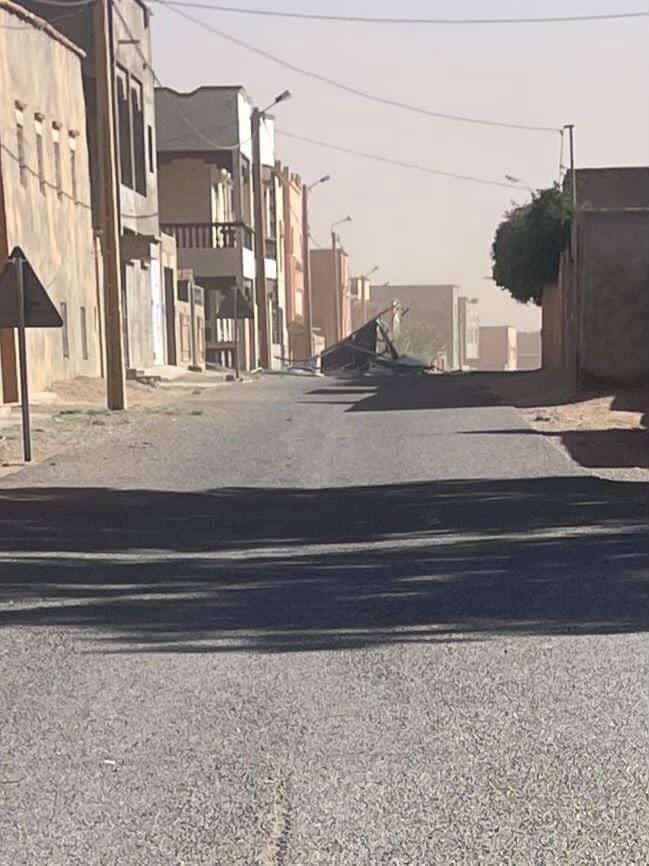 خلفت الرياح القوية التي شهدها صباح يوم السبت 14 فبراير الجاري عدد من الجماعات الترابية بإقليم تنغير، من بينها جماعة تنغير،
