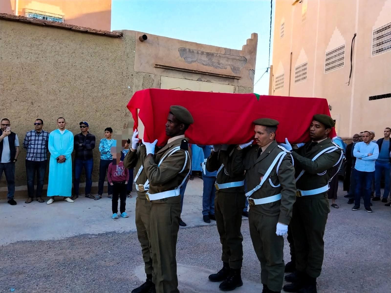 تشييع جثمان قائد الملحقة الإدارية الأولى بالقليعة إلى مثواه الأخير بمسقط رأسه بزاكورة